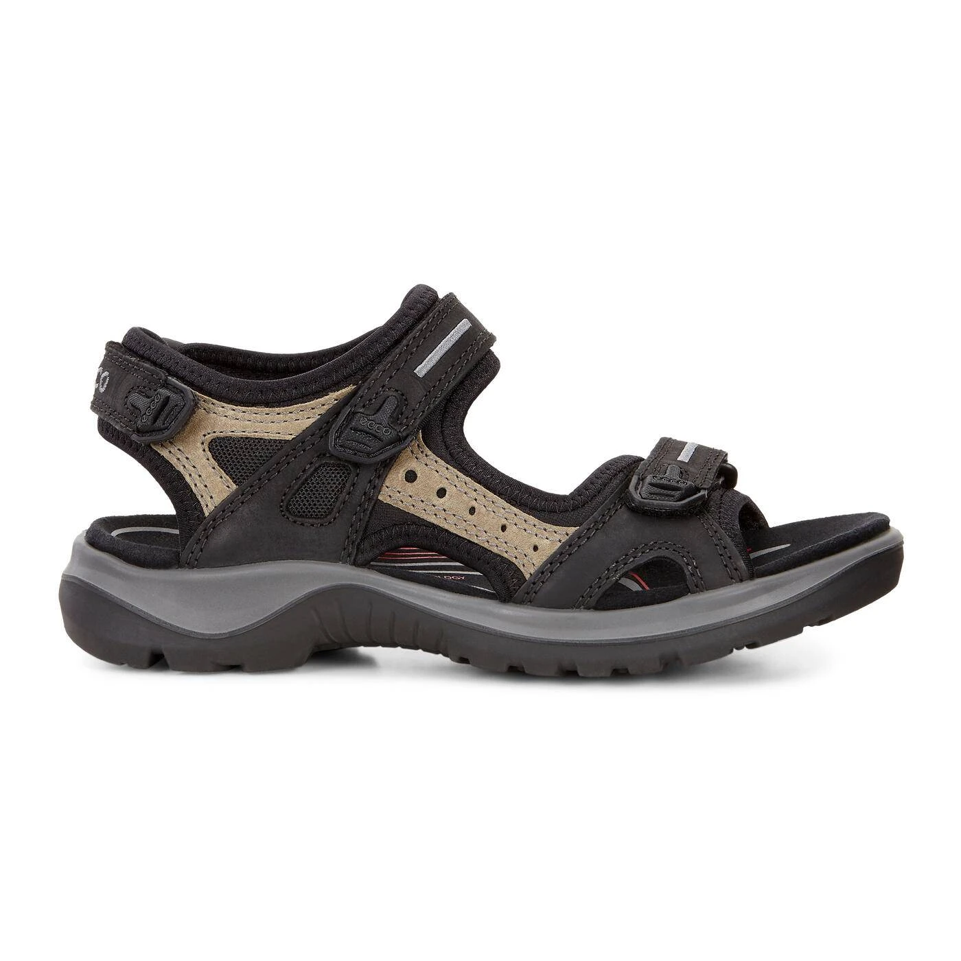 Ecco Women's Offroad Yucatan Sandals Black/Mole/Black Ecco Women's Offroad Yucatan Sandals Black/Mole/Black -Ecco 069563 50034 outside 2
