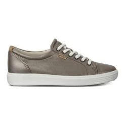 Ecco Women's Soft 7 Lace Sneakers Stone Metallic 4 Ecco Women's Soft 7 Lace Sneakers Stone Metallic -Ecco 430003 51147 outside