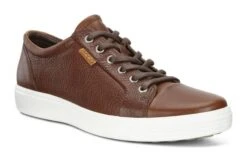Ecco Men's Soft 7 Lace Sneakers Whiskey