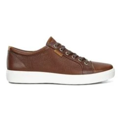 Ecco Men's Soft 7 Lace Sneakers Whiskey -Ecco 430004 01283 outside