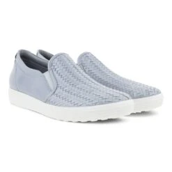 Ecco Women's Soft 7 Slip-On Silver Grey Metallic -Ecco 470113 52593 pair