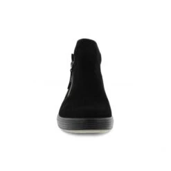 Ecco Women's Soft 7 Zip Bootie Black/Black -Ecco 470313 51052 front