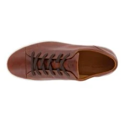 Ecco Men's Soft 7 City Lace Sneaker Cognac -Ecco 470364 02053 top
