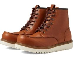 ECCO Staker Moc Toe Tie Premium Lace Boot