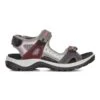 Ecco Women's Offroad Flat Sandals Multicolor Wine
