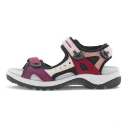 Ecco Women's Yucatan Sandals MultiColor Chili Red -Ecco 822083 60406 left