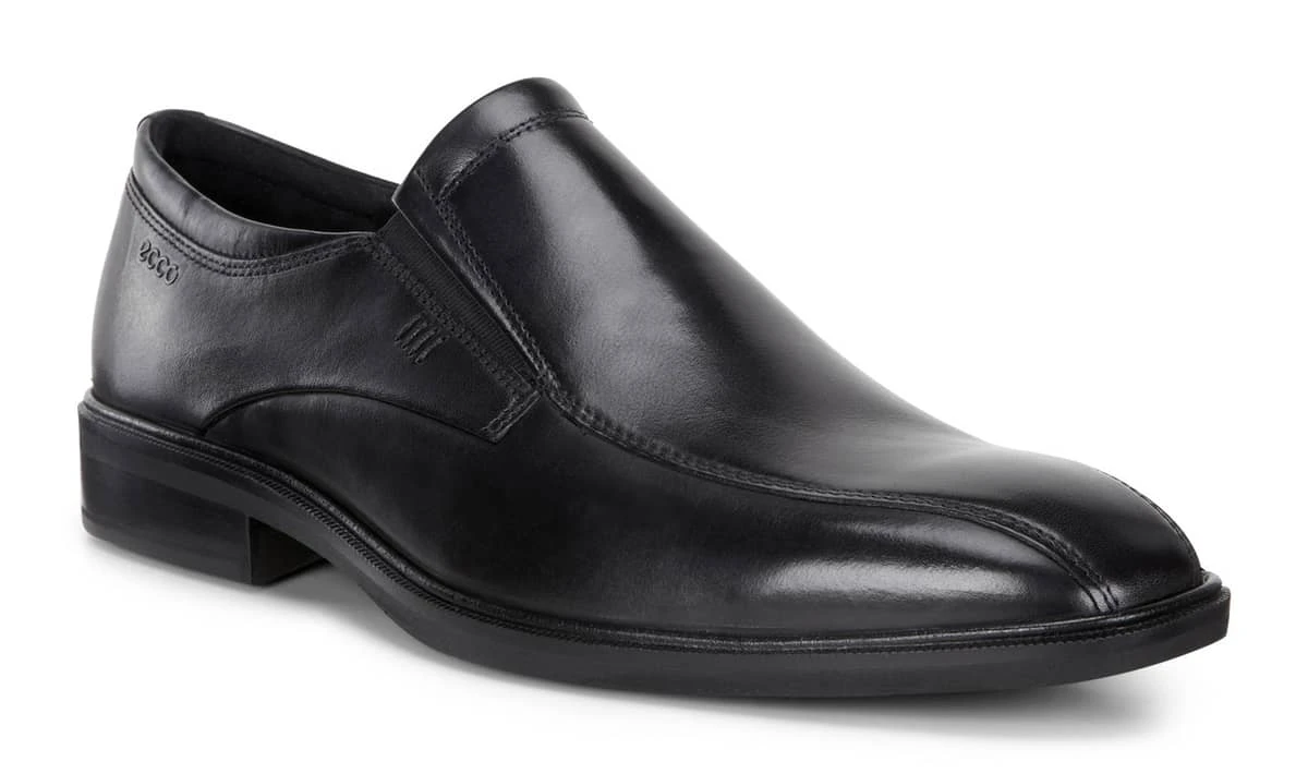 Ecco Men's Illinois Bike Toe Slip-on Dress Shoe Black Ecco Men's Illinois Bike Toe Slip-on Dress Shoe Black -Ecco eccmnillnsbktblk 4 1