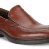 Ecco Men's Lisbon Apron Toe Slip-on Dress Shoe Cognac -Ecco eccomnlsbnaprntcgnc 4