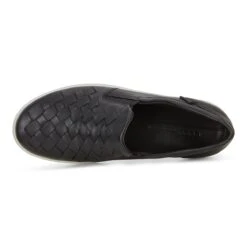 Ecco Women's Soft 7 Woven Slip-On Black -Ecco eccwmsft7slpnwvblk 7